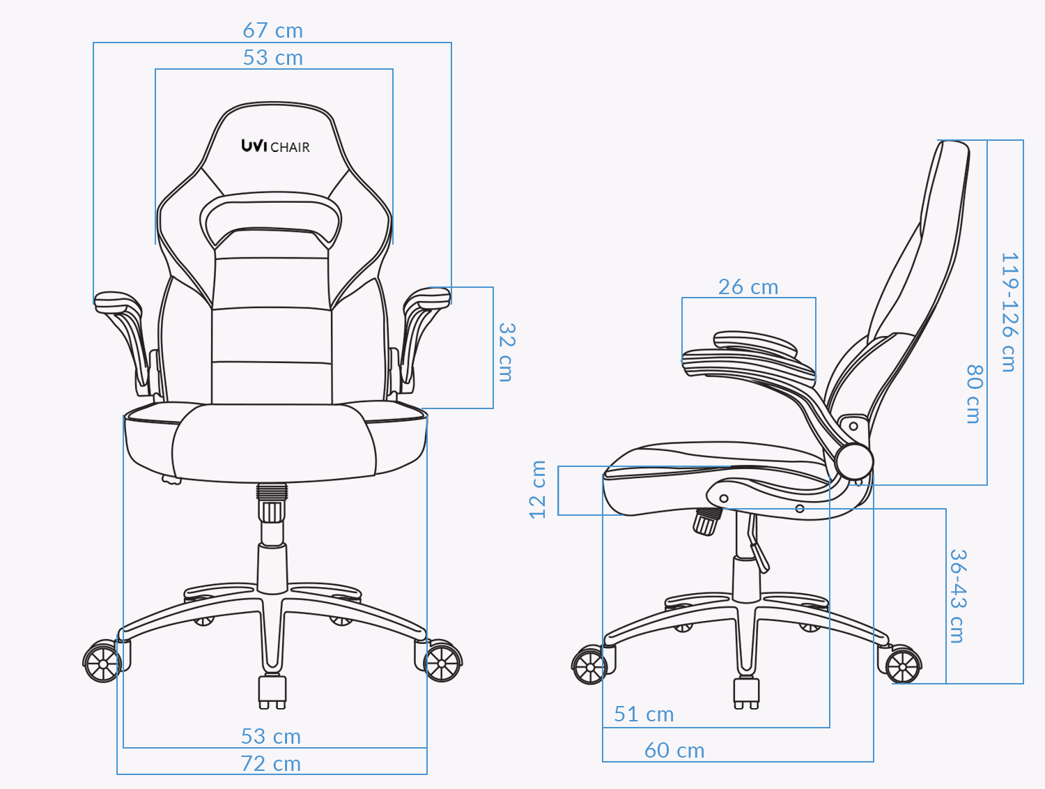 UVI Simple Office Chair Measurements