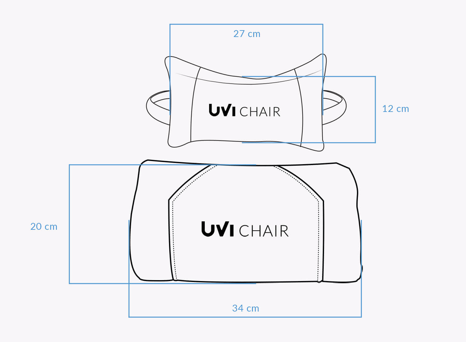 UVI Pillow Set with lumbar support
